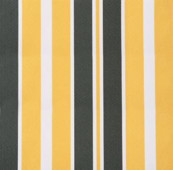 Toile de Rechange en Polyester Rayures Jaunes et Grises - 3,5m x 2,5m